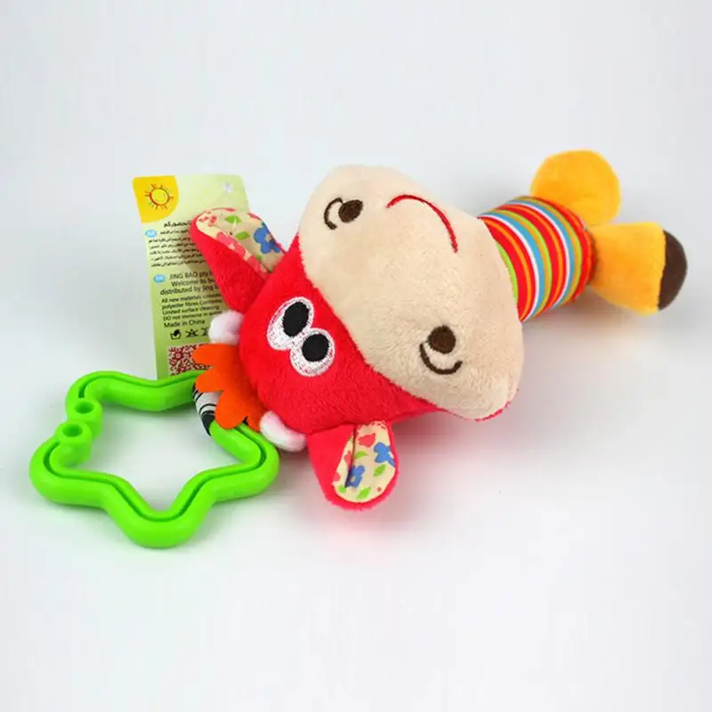 Infant Baby Kids rattle toys Wrist Rattle Mobiles Infant car bed hanging animal hand grab rattleor Newborn Children Xmas Gift