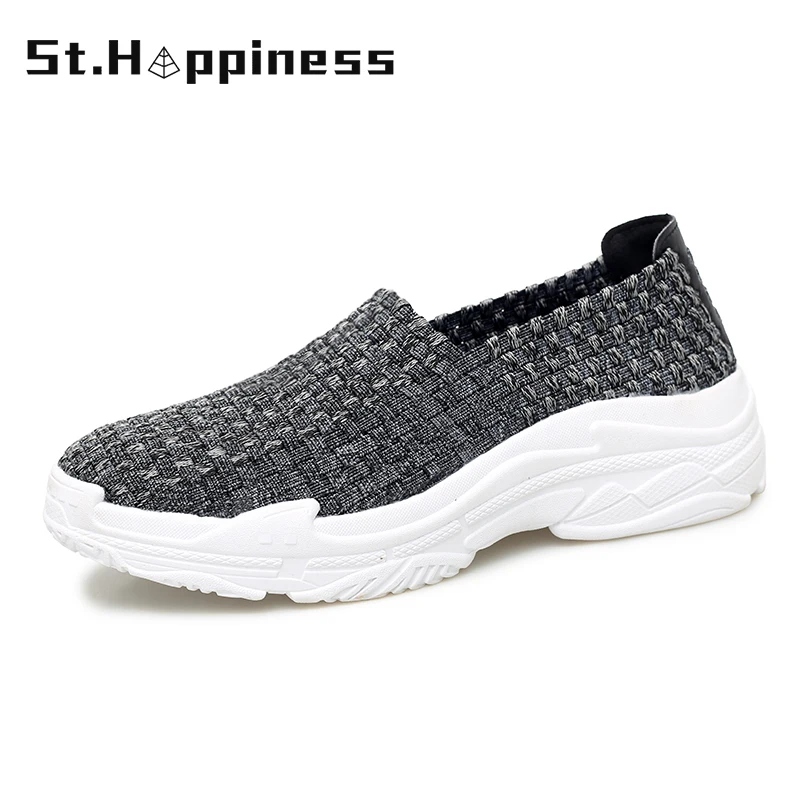 

2021 New Summer Fashion Men's Handmade Casual Shoes Breathable Mesh Flats Shoes Loafers Moccasins Comfortable Shoes Large Size