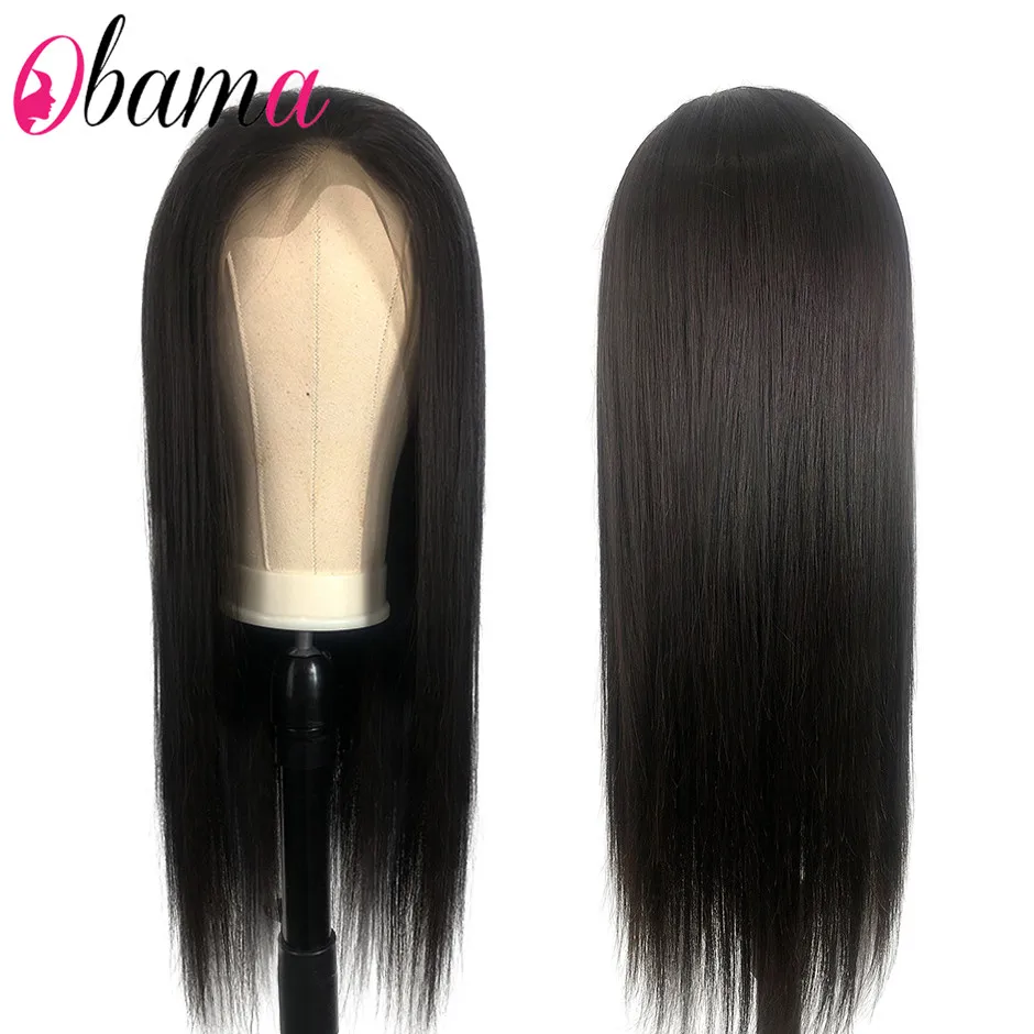 Полный парик шнурка малазийские прямые кружевные передние человеческие волосы