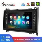 Автомагнитола Podofo, 2DIN, Android 9,1, GPS для Mercedes Benz B200 Sprinter W906 W639 Ab Class W169 W245 Viano Vito, стерео приемник