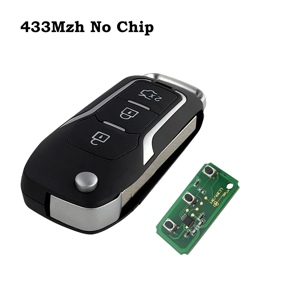 OkeyTech 3 кнопки 433 МГц модифицированный складной автомобильный пульт