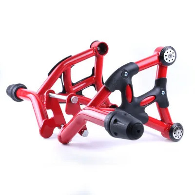 red Мото ползунки охранники от поломок двигателя булочки протекторы moto rcycle боковые защитные накладки привлекательный бампер для honda CB190R CBF190R - Цвет: red