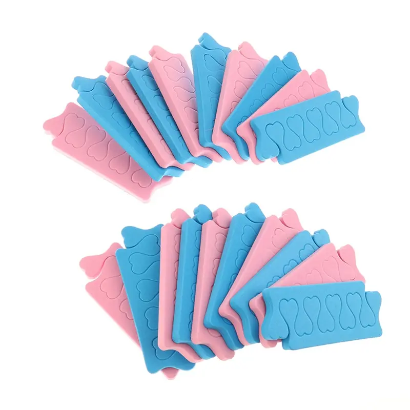 

20pcs Soft Feet Care Manicure Pedicure Flexible UV Gel Polish Coating Foam Sponge Toe Separator Finger Separator Nail Art Tools