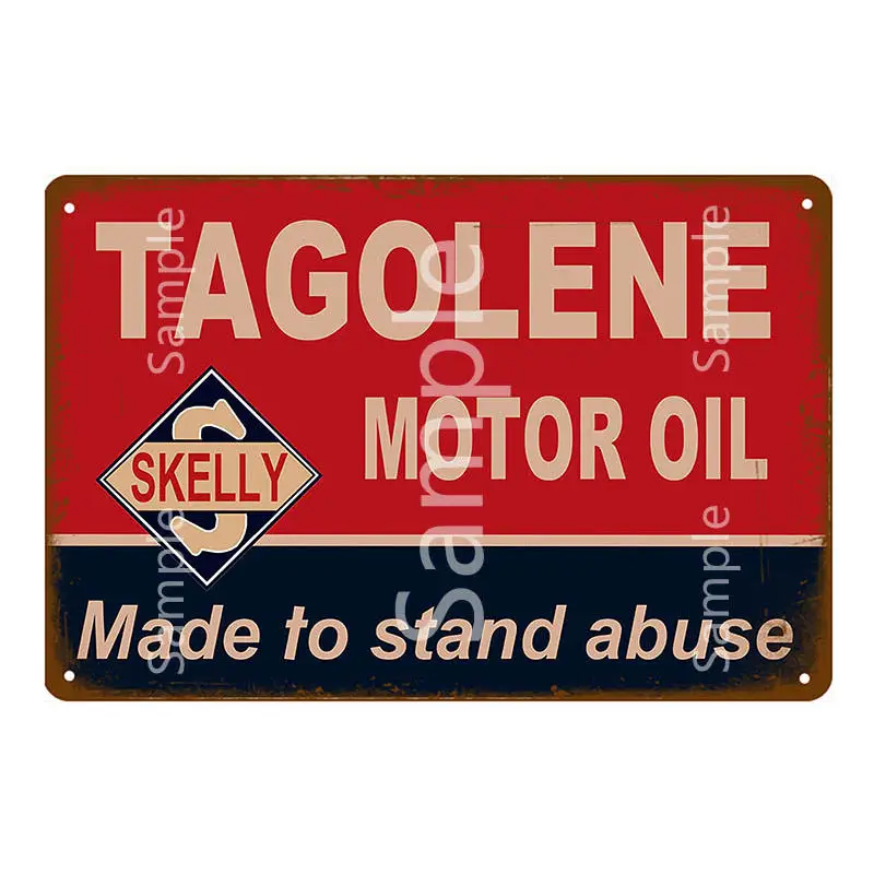 Tagolene Motor Oil Vintage Metal Sign Plaque Poster Garage Decoration Bar Pub Club Decor Gas Station Plate YK060 | Дом и сад