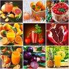 Алмазная 5D картина сделай сам, полноформатная вышивка фруктами и апельсинами, круглые пейзажи, мозаика, украшение для дома