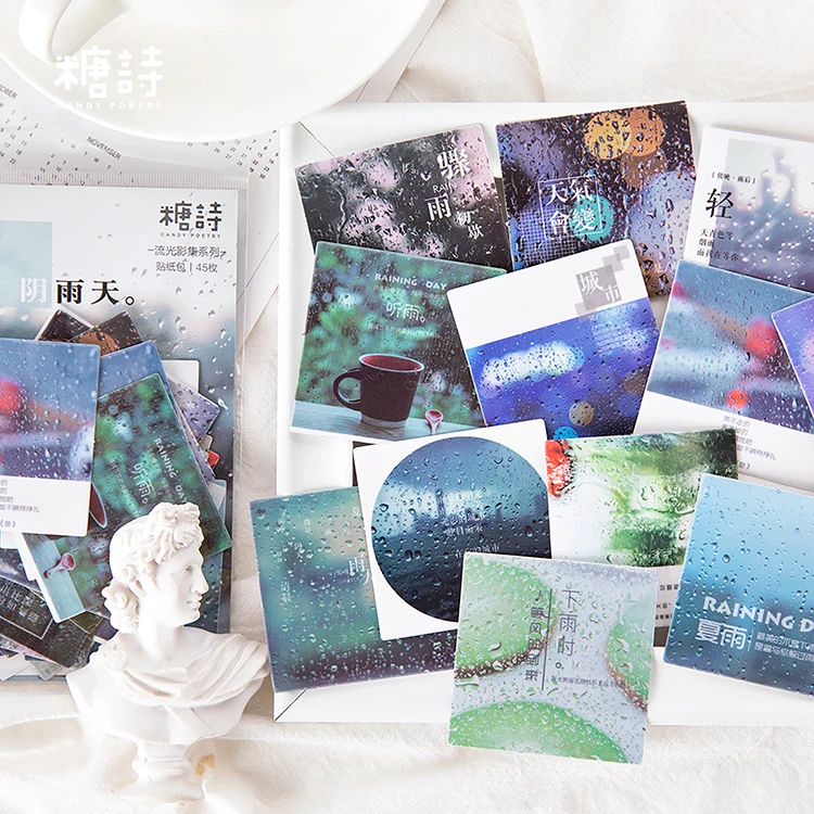 45 шт./лот новые наклейки с временем воспоминания для скрапбукинга сделай сам