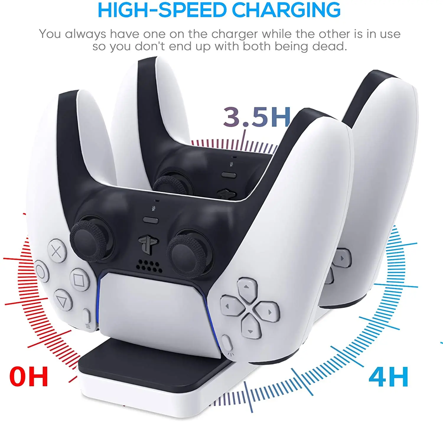 ps5 charging dock for playstation 5 controller dualsense charger station stand wireless type c charging cable free global shipping