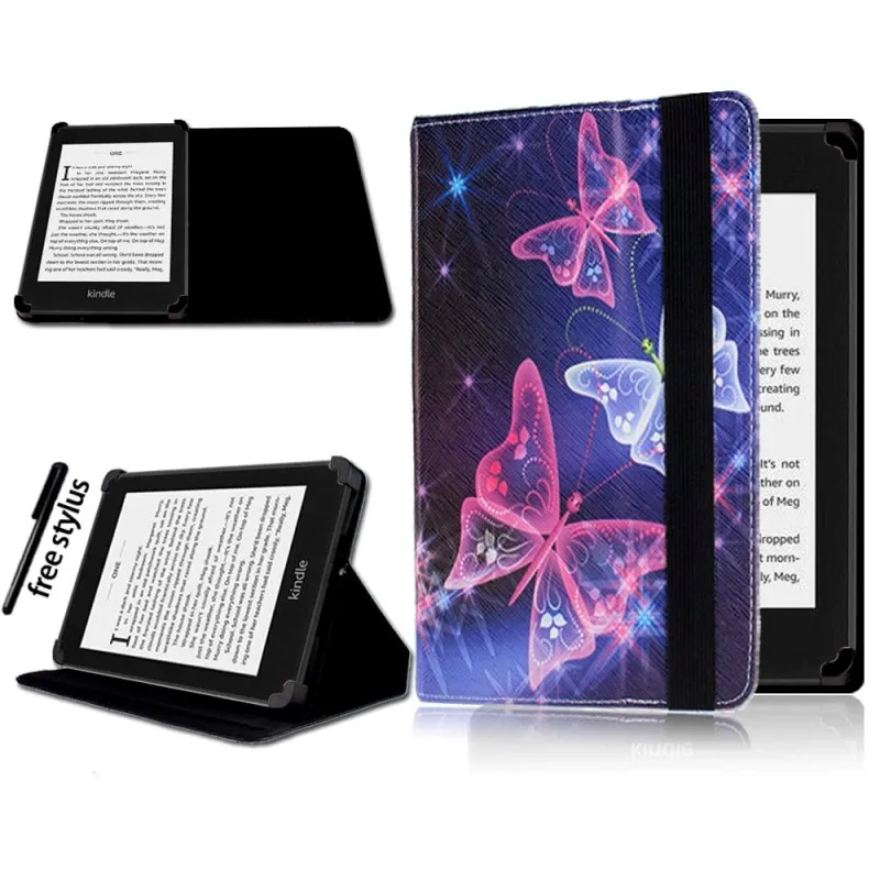KK&LL для Amazon Kindle 4/5/7/8/9 Paperwhite 1/2/3/4/Kindle Fire HD 6 дюймов 4th/5th Gen Кожаная подставка для планшета Чехол-книжка чехол