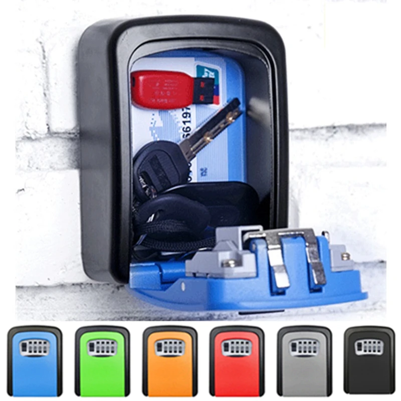 Настенный ящик для хранения ключей 4 значный комбинированный сейф с кодом пароля