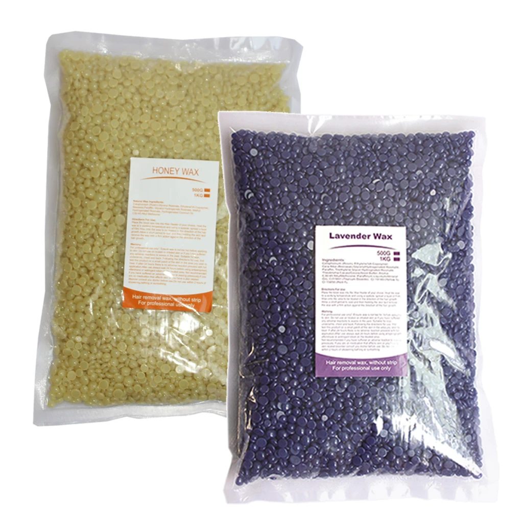 

2Bags Hard Body Wax Beans Hot Film Hair Removal Depilatory Wax Beads 1000G