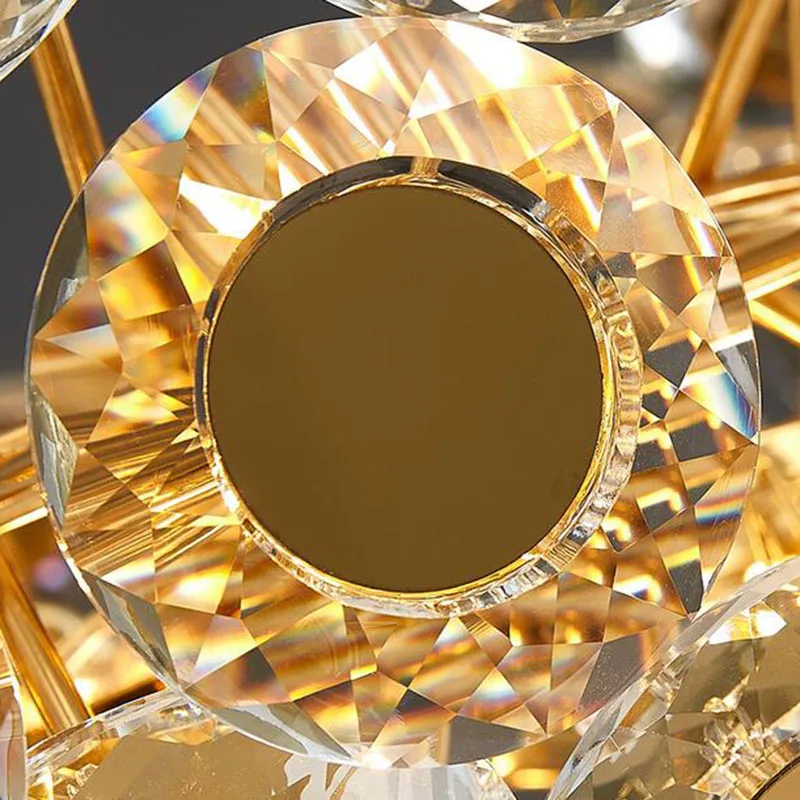 

New modern crystal chandelier for living room luxury design chain crystal lamp home decoration gold led indoor lighting fixture