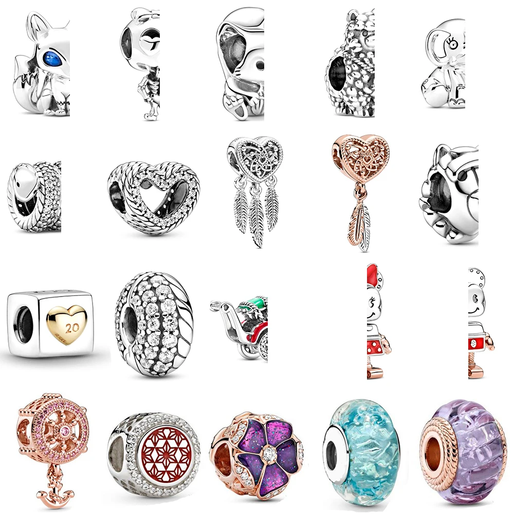 

New 2020 100%925 Sterling Silver Fall Collection Charm For Diy Women Bracelets Original Fashion Jewelry Gift