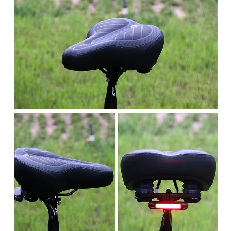 Дышащее велосипедное седло с USB перезаряжаемым задним фонариком MTB шоссейное