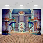 7x5FT Красота зверь дом Лестницы лестница библиотеки фон на заказ для студийной фотографии детский фон Виниловый фон с изображением День рождения