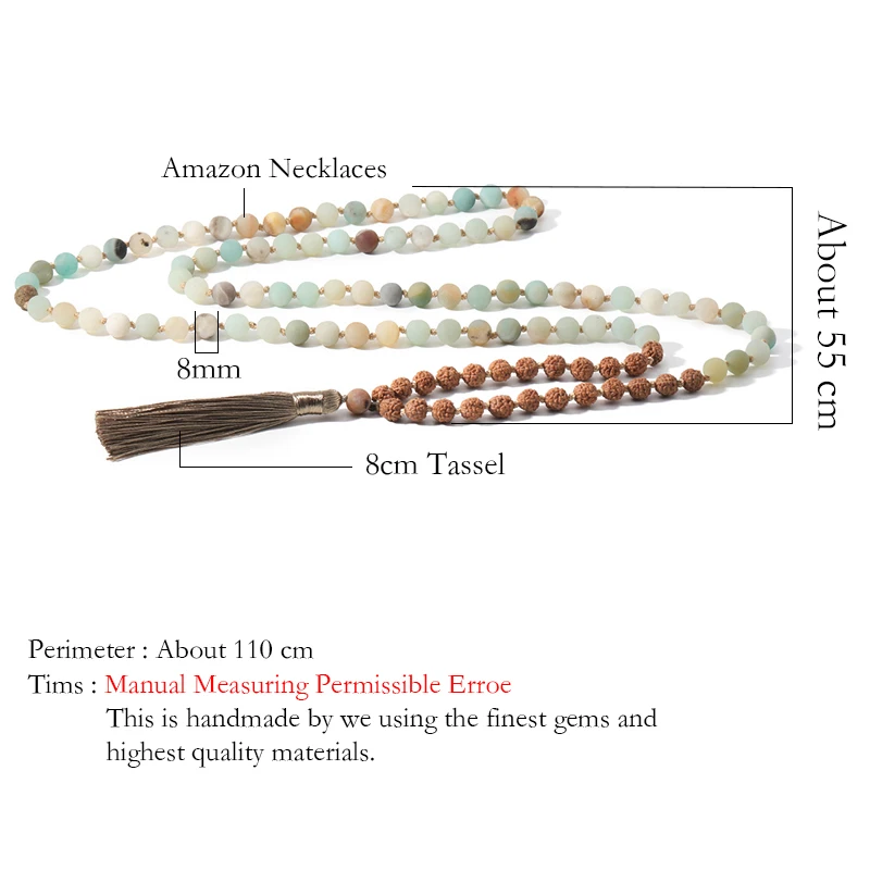 Ожерелье из натурального камня OAIITE 108 Mala для женщин и мужчин ожерелье здоровой