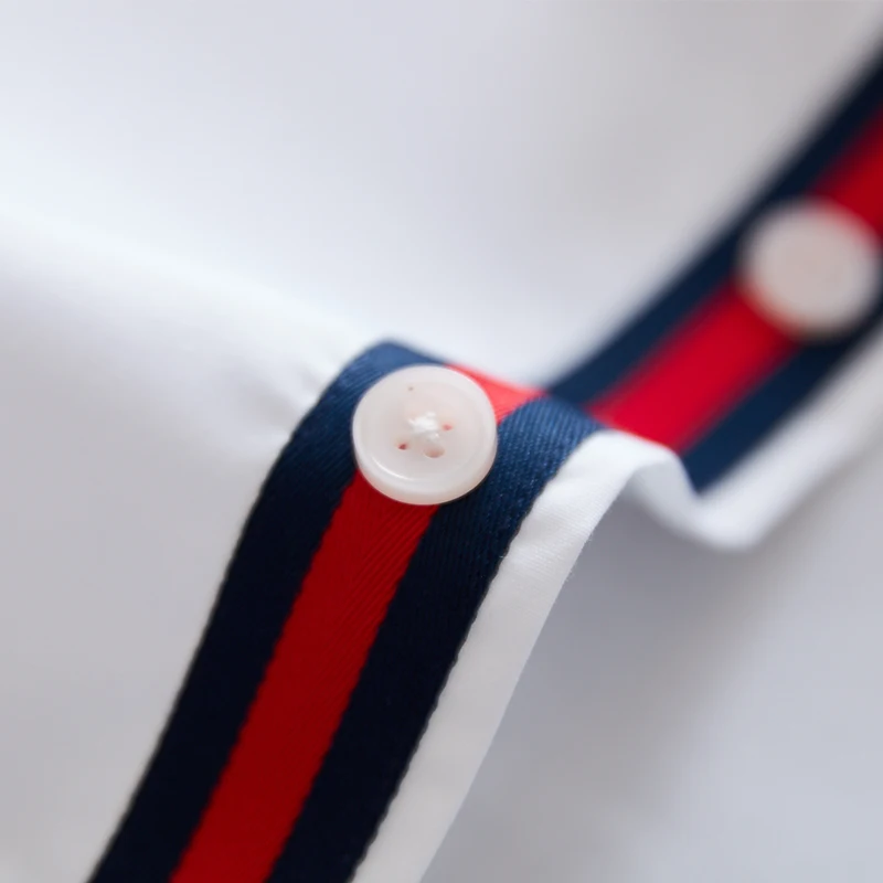 Мужская приталенная рубашка с длинным рукавом белая и черная однотонная