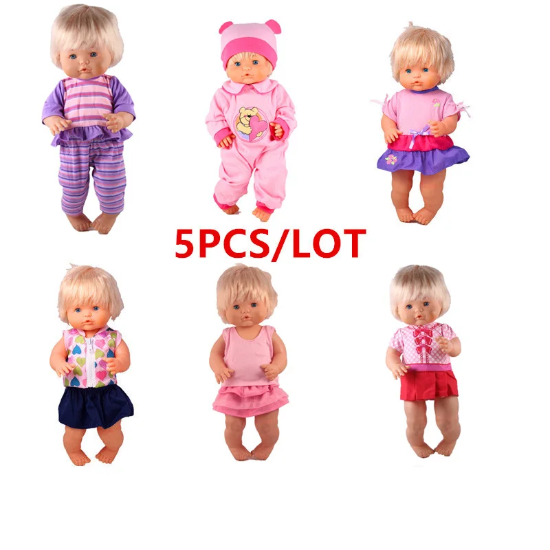 41 см Nenuco кукольная одежда Nenuco Ropa y su Hermanita DIY наряды красное платье одежда для сна для 16 дюймов My Little Nenuco кукла - Цвет: 5PCS style 2