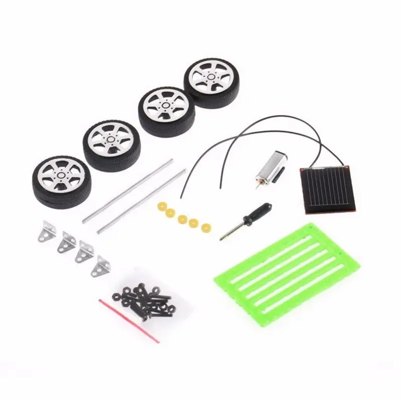 Mini Science Experiment Solar Car Toys for Children DIY Assembled Energy Powered Toy Robot Kit Set Educational | Дом и сад