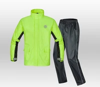motorcycle waterproof riding raincoat set stylish cool green black rainproof outdoor camping sport jacket and pants bag
