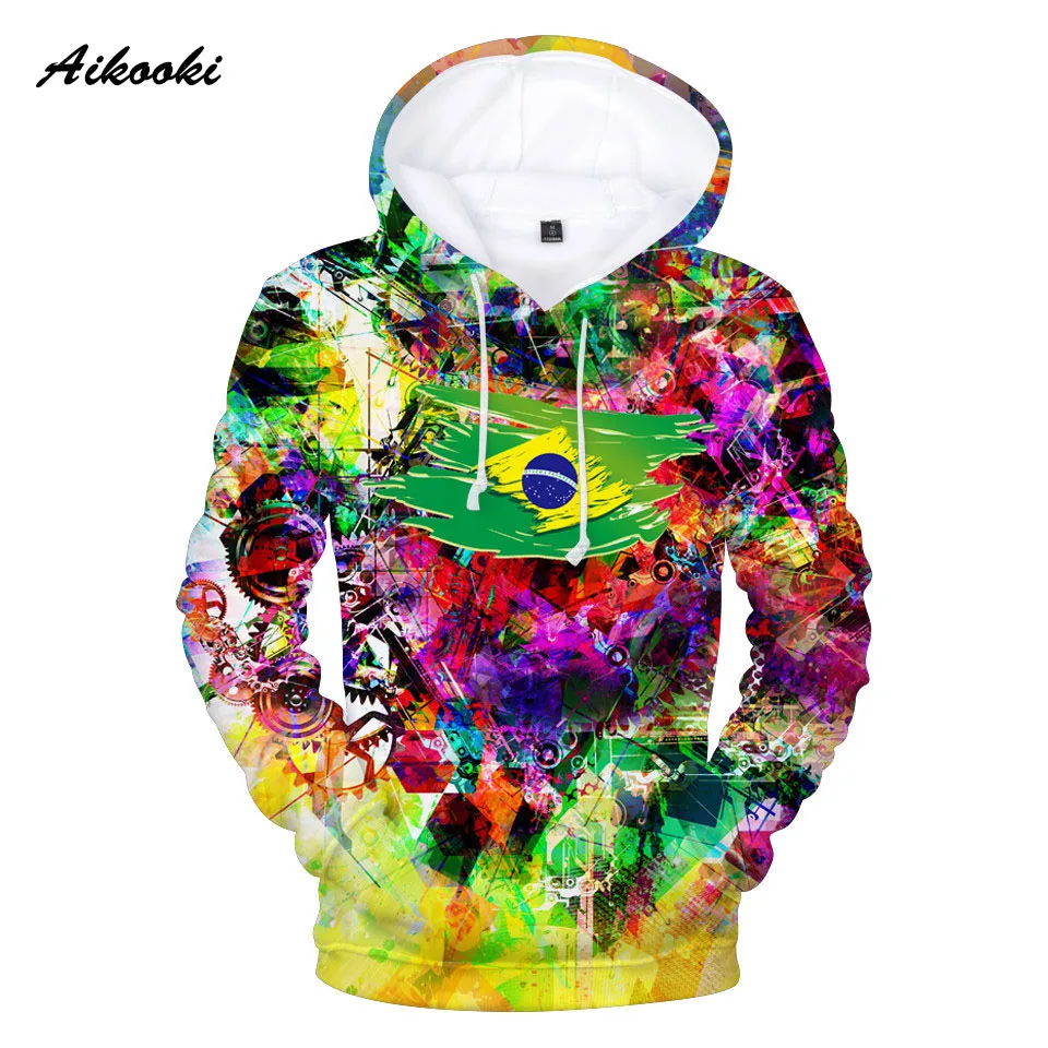 

New Brazil National Flag 3D Hoodies Sweatshirt Men Women Hooded 3D Print Brazilian Flag Autumn Winter Hoody Polluvers XXS-4XL