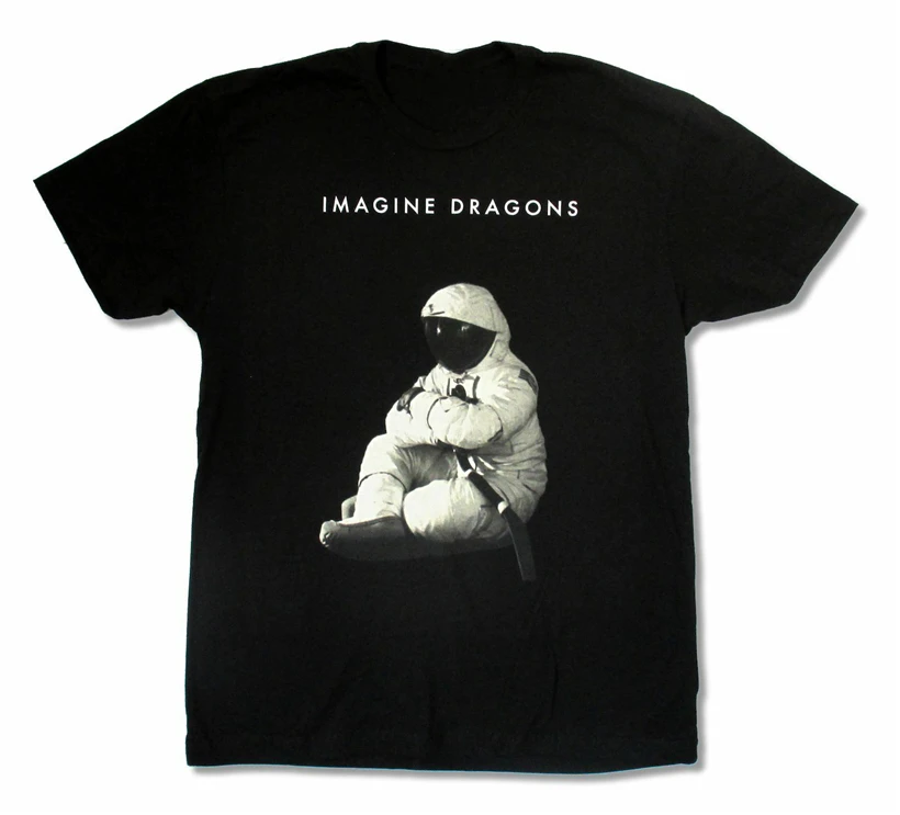 Imagine Dragons Moon Man Tour 2014 черная футболка новая группа Мерч Футболка с принтом на
