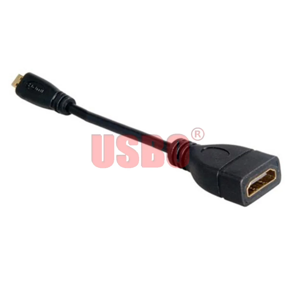 Высококачественный черный 0 1 м прямой/позолоченный штекер 4 версия Micro HDMI гнездо HD
