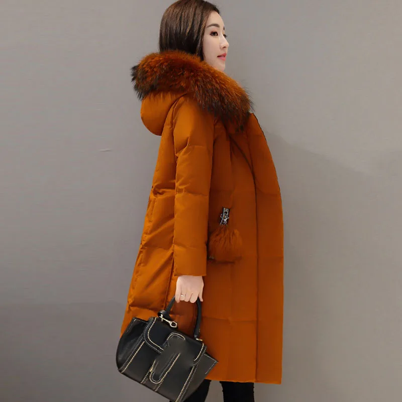 

High Quality Women Thick Slim Winter White Duck Down Coats Women Down Jacket Fashion Temperament Hooded Female Down Jacket