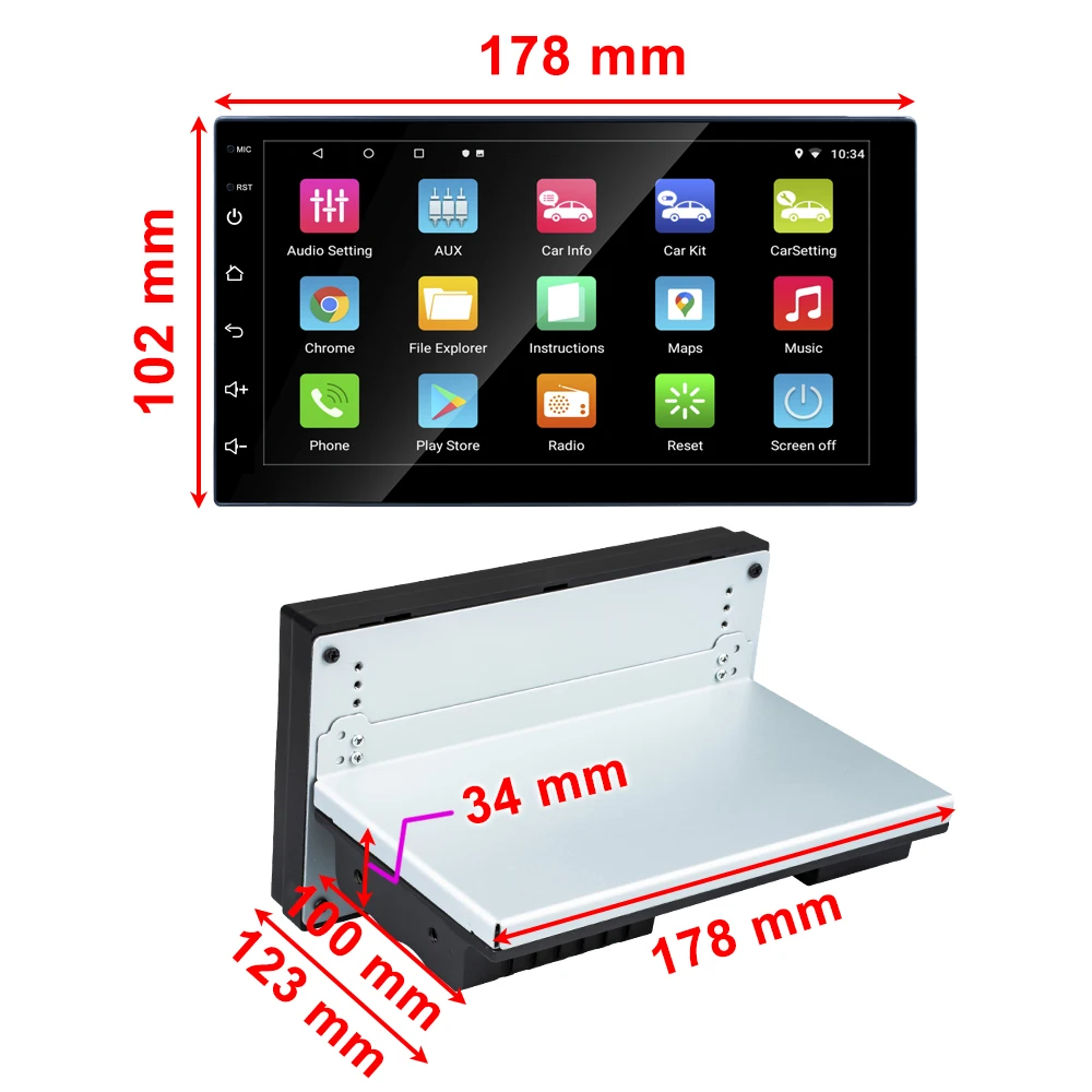 reakosound 1 din android car radio 7 inch fm adjustable auto vedio contact screen car radio player quad core gps navigation free global shipping