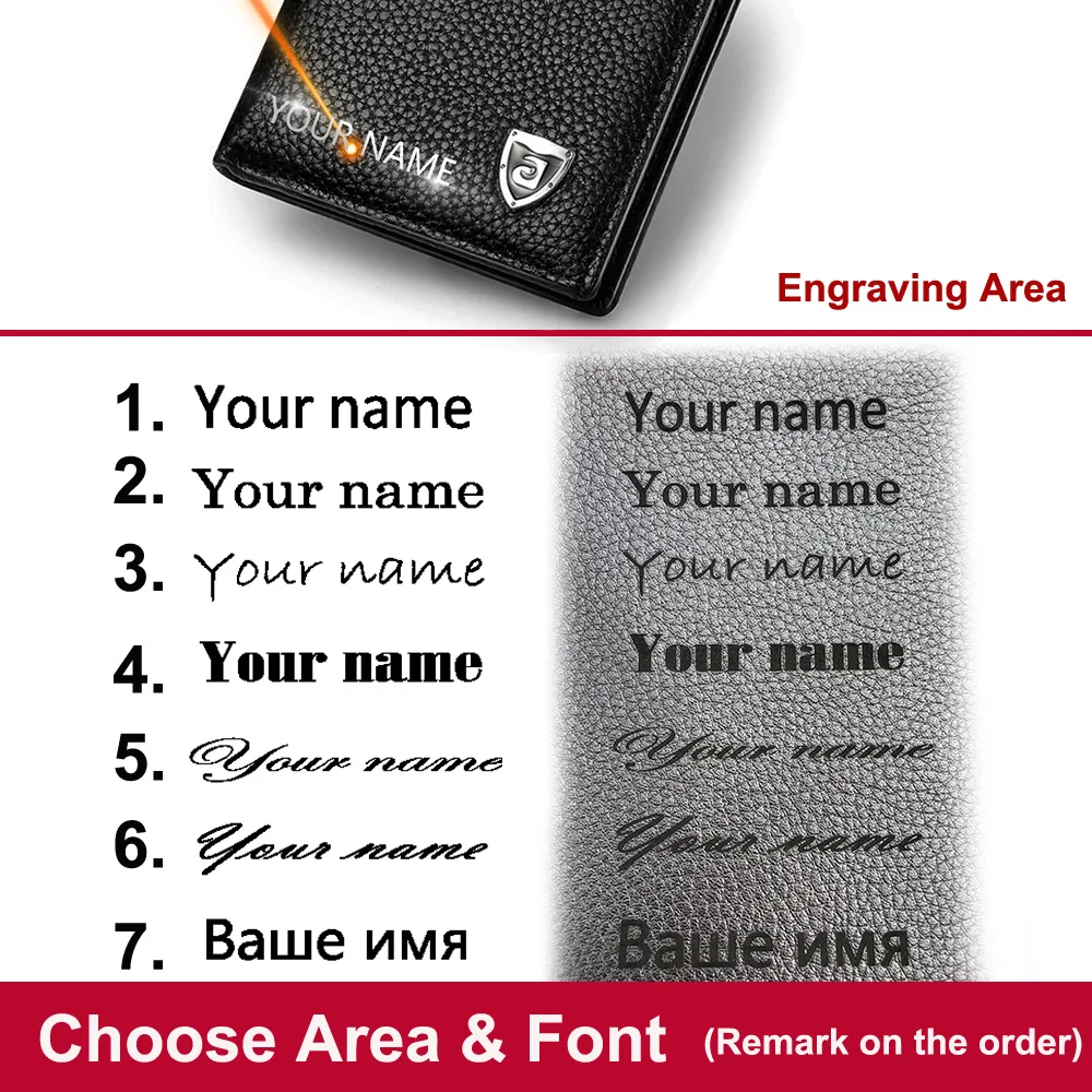 Маленькие Мужские кошельки с гравировкой имени тонкий мини-кошелек из