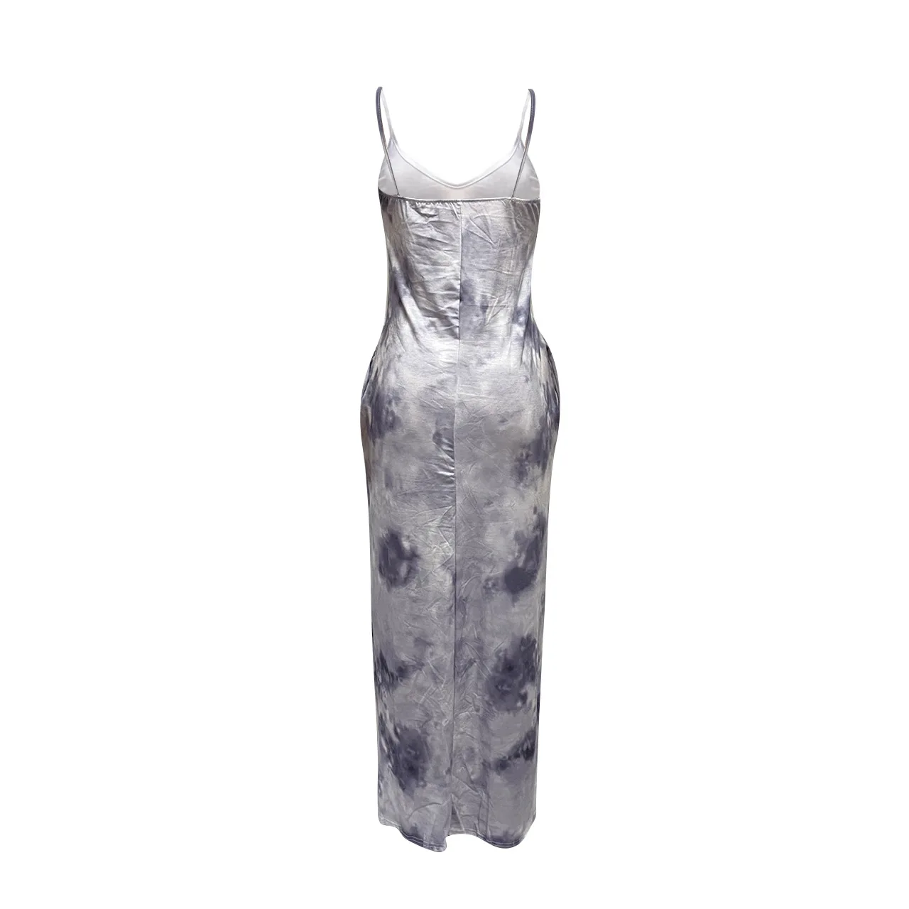 

Cutubly Backless Beach Dresses Women Tie Dye Print Summer Dresses for Women Sleeveless V-Neck Sexy Long Maxi Dress 2020 Fashion