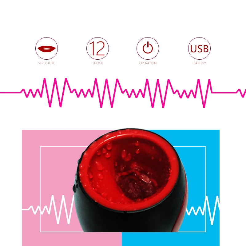12 Частотный вибрирующий оральный секс-машина массажная чашка для пениса Мужской