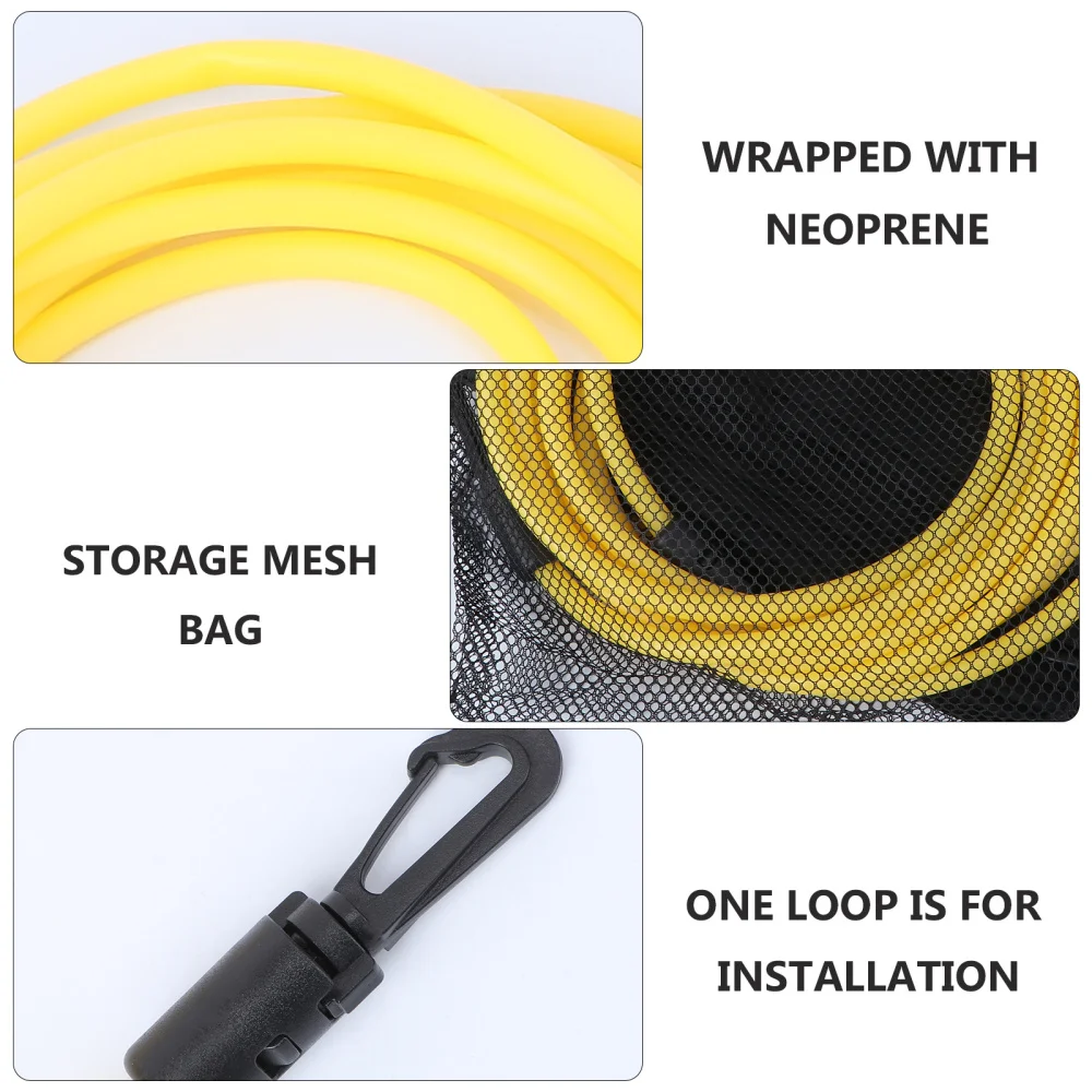 

Swimming Resistance Belt Set Swim Training Band Swim Elastic Exerciser Belt with One Waist Strapk One Loop One Mesh Bag (6x9x3m