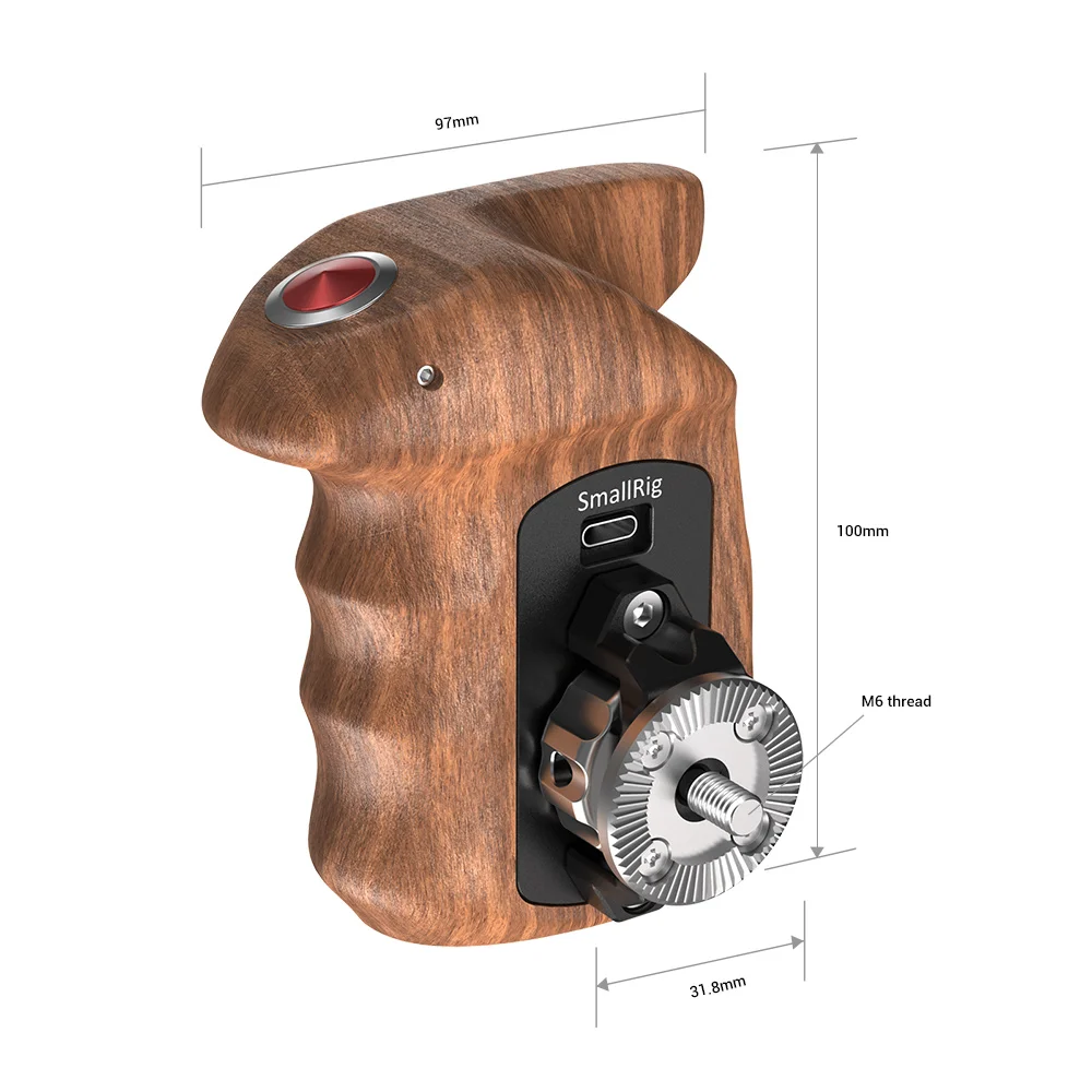 Клетка SmallRig для цифровой зеркальной камеры правая сторона деревянная рукоятка с