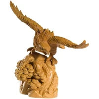 eagle spreads its wings wooden handmade sculpture animal crafts feng shui home decoration 6