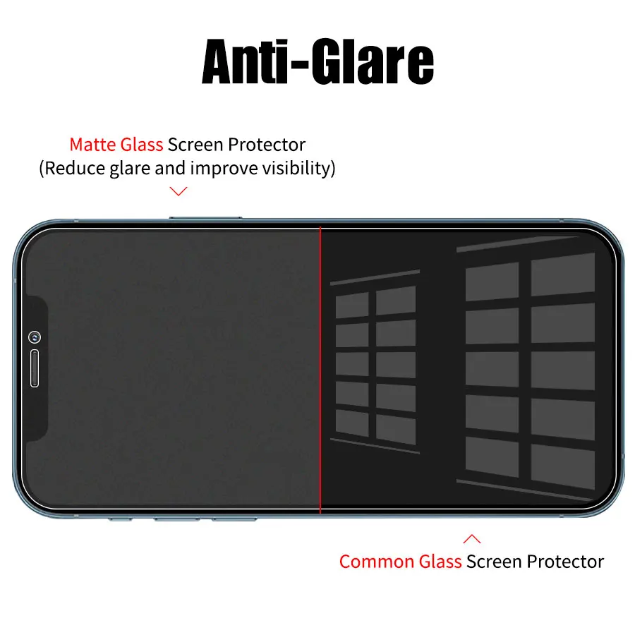 1-3Pcs 9H Matte Tempered Glass for IPhone 13 12 11 Pro Max Full Screen Protector for IPhone XS Max X XR 8 7 6S Plus SE2020 Glass