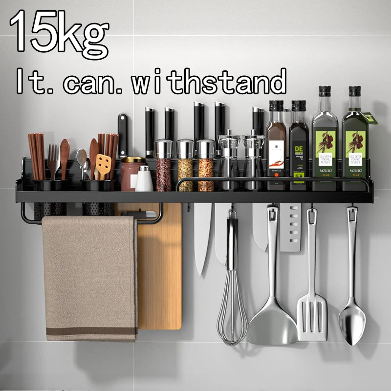 

Кухонная полка для хранения ножей и вилок, многофункциональная полка из нержавеющей стали для хранения приправ, бытовых товаров
