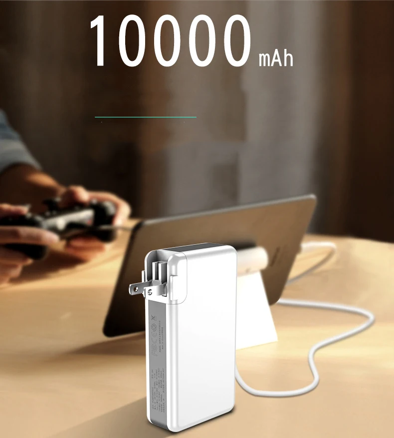 3 в 1 Беспроводное зарядное устройство USB Type C внешний аккумулятор реальная