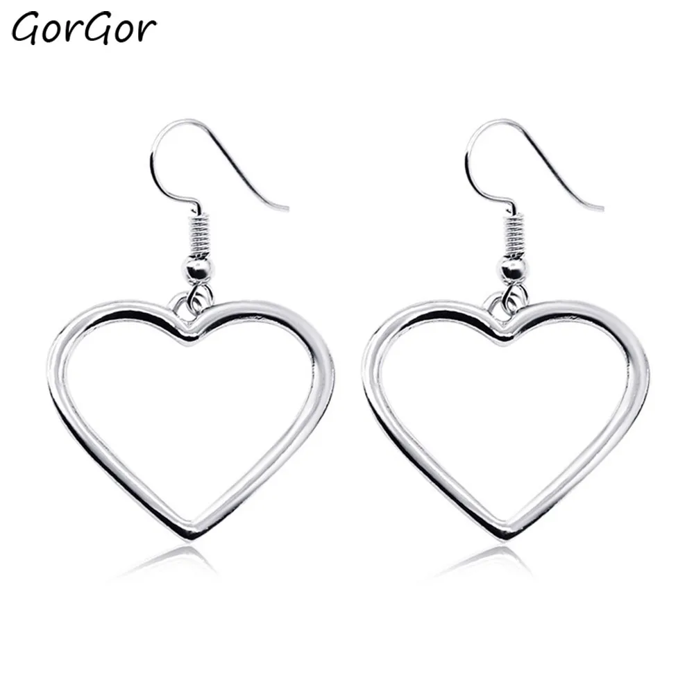 

GorGor Dangle Earrings Women Originality Statement Minimalist Heart Shape Exquisite Temperament Valentines Day Gift 17040241
