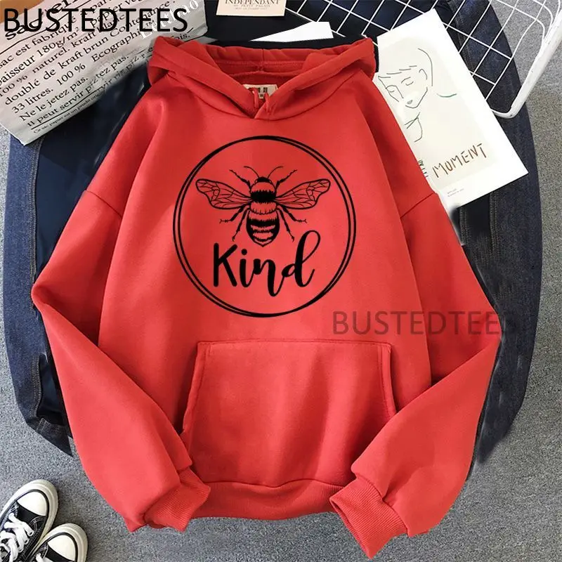 

Bee Kind Harajuku Hoodies Women Autumn Clothing Hip Hop Ulzzang Hoodies Hipster 90s Hoodies Fashion Graphic Tops Sweatshirts