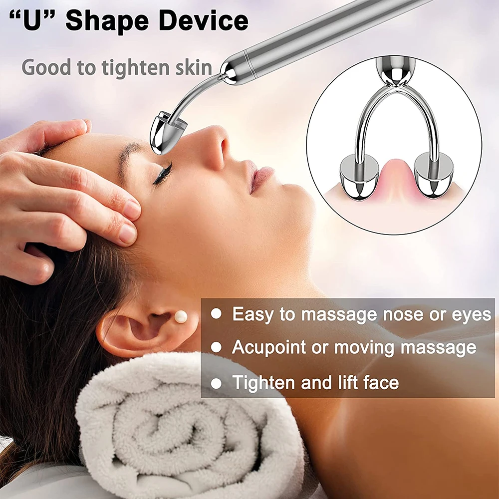 3 в 1 Электрический ролик для лица из нержавеющей стали косметический лифтинг
