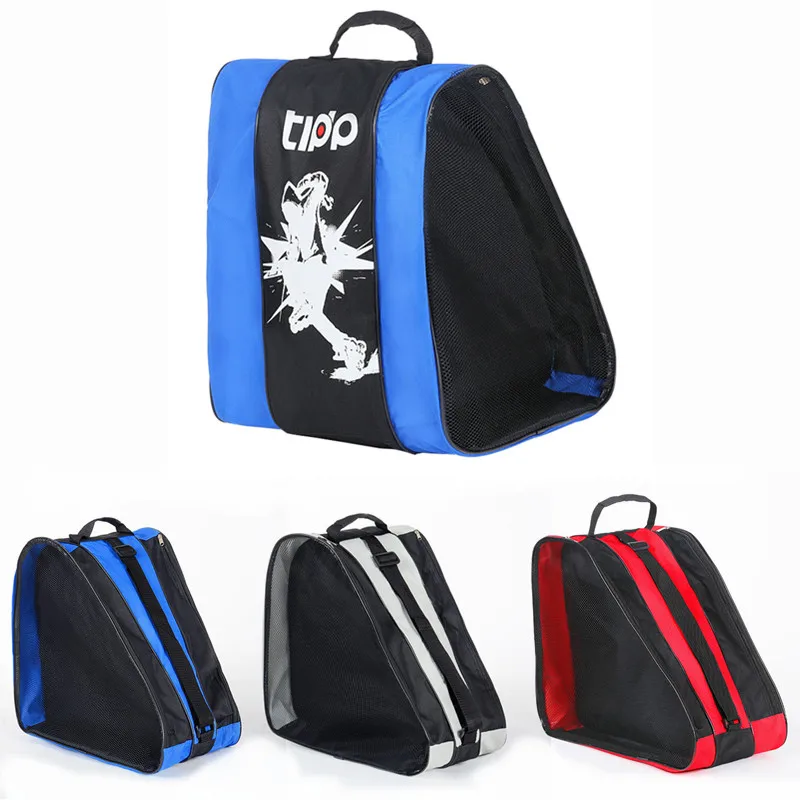 

Professional Ice Ski Snow Boots Bag Unisex Triangle Shape Roller Skate Bag Single Shoulder Skating Shoes Storage Backpack