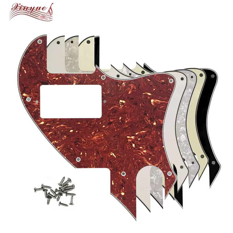 Детали для гитары Pleroo 7 винты отверстий Tele Conversion US F Hole Hybrid Guitar Pickguard с PAF