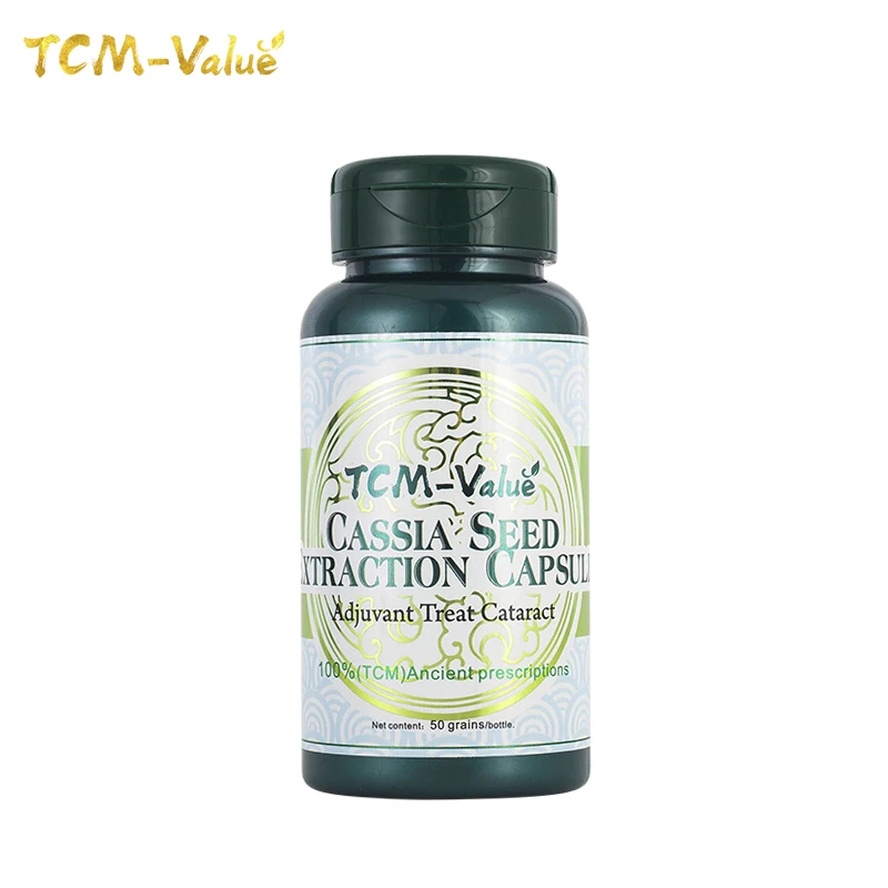 

TCM-Value Cassia Seed Extraction Capsule, Adjuvant Treat Cataract, Cure Visual impairment or blurred vision, fear of light 50pcs