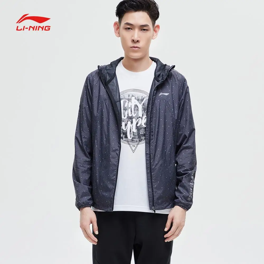 Li Ning мужские ветровки для бега FC FREE водонепроницаемые 100% полиэстер Стандартная