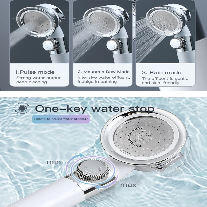 Аксессуары для ванной комнаты Набор под давлением Насадки душа шлангом