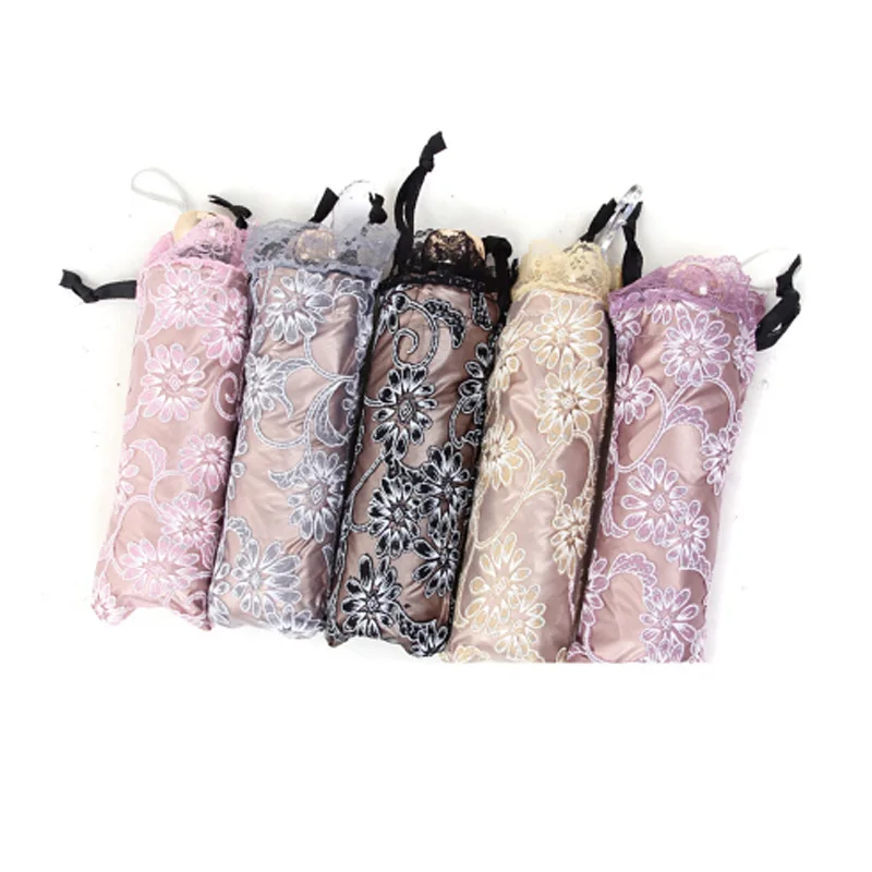 

H3388 embroidered lace umbrella 30% vinyl umbrella UV umbrella
