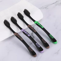 4pcspack bamboo toothbrush bamboo charcoal nano toothbrush of dental oral care soft brush for adults