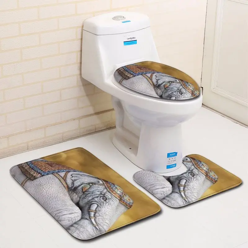 Zeegle 3 шт./компл. Набор ковриков для ванной комнаты коврик туалета фланелевый