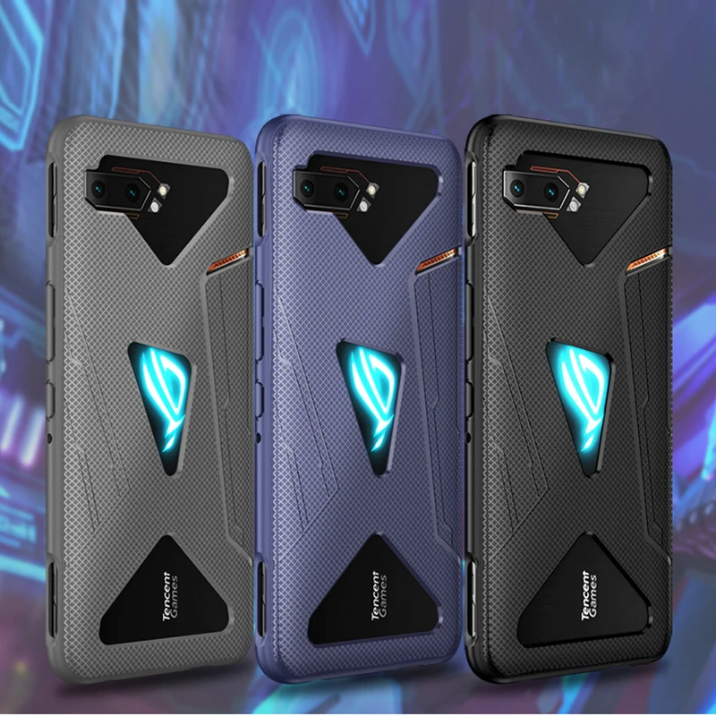 Case for ASUS Rog Phone 2 All Inclusive Soft Shockproof Cross Design Heat Dissipation Cover bag shell |