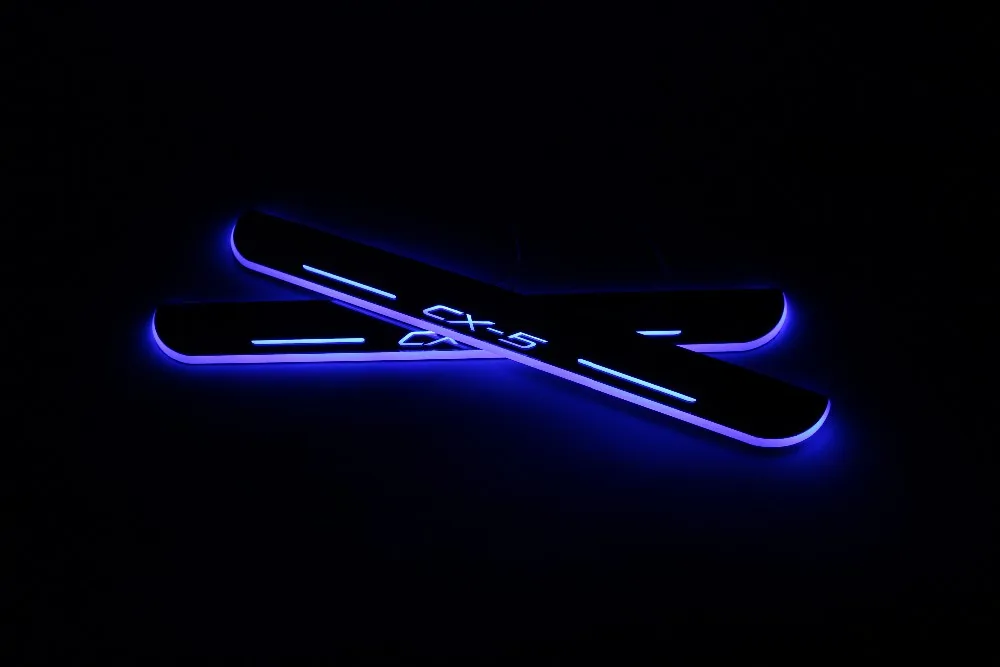 

Osmrk led moving door scuff for mazda cx-5 dynamic door sill plate flat lining overlay Flow/fixed light, 2pcs